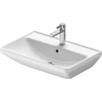 Duravit Lavabo D-NEO avec meuble vasque avec robinetterie 1 trou 650x440mm blanc (440 mm, 650 mm)