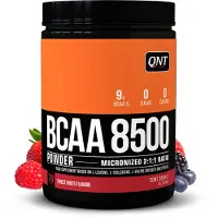 QNT Poudre instantanée BCAA 8500 pour l'énergie et la récupération avant et après l'entraînement - 350 g de fruits