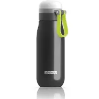 Zoku - Bouteille d'eau pour enfants en acier inoxydable, ultra-légère, 500 ml, noire, modèle ZK 203-BK, référence 815706021750