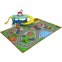 AMO Toys Coffret cadeau - AMO TOYS - BB Junior - Garage en bois - Inclus : voiture et accessoires - 3 ans et plus
