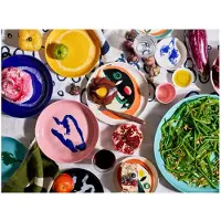 Serax Feast Bol L - Lot de 4 Pink|Blue Stripes