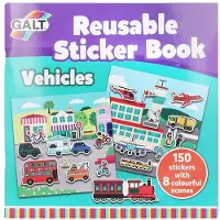 Galt Livre d'autocollants réutilisables - Véhicules (150 Autocollants)