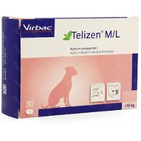 Virbac Telizen M/L 100 mg pour chien