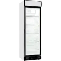 CombiSteel Réfrigérateur avec présentoir publicitaire - 382 litres, pour 217 bouteilles, blanc