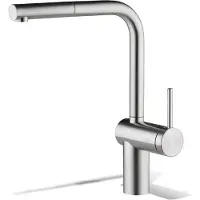 Kwc , Livello 2E. Mitigeur monocommande, acier inoxydable - Robinetterie