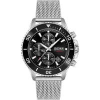 HUGO BOSS Montre à quartz pour homme, argent, acier inoxydable, 1513904