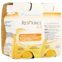 Nestlé Resource 2.0 Drink Ananas-Mangue 4x200 ml Solution(S) Buvable(S)