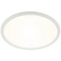 Briloner SLIM Plafonnier LED ultraplat 30cm rond 18W 2400lm 4000K lumière blanc neutre rétroéclairage Blanc lampe plafond salon bureau cuisine couloir