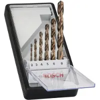 Bosch Robustline Hss-co Metal Drill Bit 6 Pieces Argenté