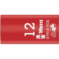 Wera Douille Zyklop VDE 8790 B, isolée, à emmanchement 3/8", 12 x 46 mm - 05004956001