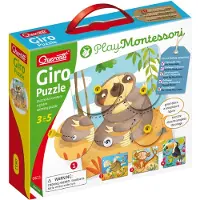 Quercetti puzzle tournant Animaux Giro 23 x 20 cm PVC 29 pièces