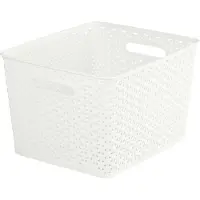 Curver Juliet Corbeille décorative, Crème, 35 x 22 x 30 cm, 4 (18 l)