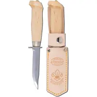 Marttiini Scout's Knife, 508010, Stainless, Curly Birch, couteau d'outdoor