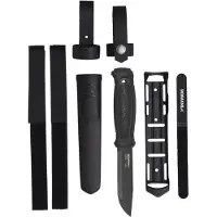 Morakniv Couteau Garberg Black C Multi-Mount - Carbon Steel - Black