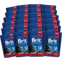 Brit Premium Cat Adult with Beef Stew & Peas 24 x 100g
