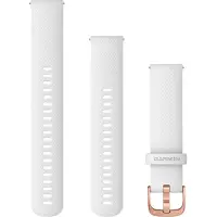 Garmin bracelet de remplacement 20mm silicone blanc/boucle or