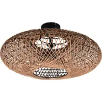 TRIO Plafonnier Hedda rotin