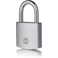 Yale Cadenas en Laiton Acier Rectangulaire Argent Clé Yale