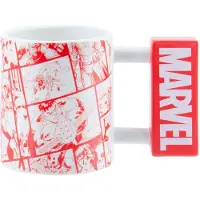 Paladone Tazza Marvel Logo Shaped, Tasse, Multicolore, Rouge, Blanc