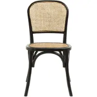 Nordal Wicky Chaise | Noir | Bois | Rotin | 27239