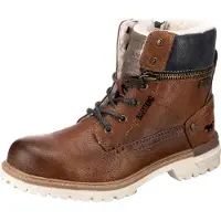 Mustang : Chaussures pour enfants, bottines à lacets pour garçons, couleur marron, style décontracté