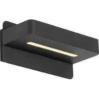 QAZQA Applique murale moderne noire avec LED, USB et interrupteur - Ted