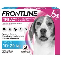 Frontline Tri-act Spot-on Chien de 10-20kg 6 Pipettes de 1ml