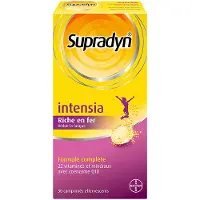 Supradyn Intensia Multivitamines et Minéraux aide à réduire la fatigue 30 pc(s) Comprimés Effervescents