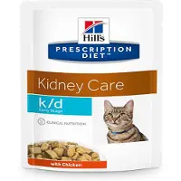 Hill's Pet Nutrition Prescription Diet Feline k/d Kidney Care Early Stage au poulet 12x85 g