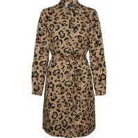 Vero Moda Isa Long Sleeve Dress Marron M Femme