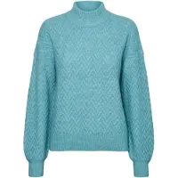 Vero Moda Ella High Neck Sweater Bleu XL Femme