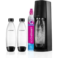 SodaStream Machine à eau gazeuse Terra Black + 2 bouteilles