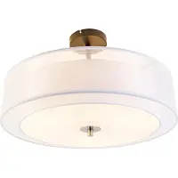 QAZQA Plafonnier moderne blanc 50 cm 3 lumières - Drum Duo