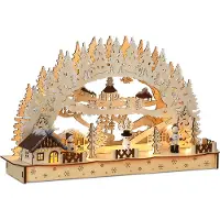 Monzana Arche lumineuse de Noël 8 LED décoration modèle paysage