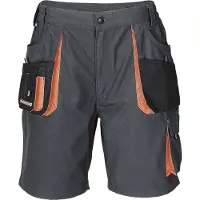 Terrax Short pour hommes taille 54 gris foncé/noir/orange 65 % PES / 35 % coton (54)