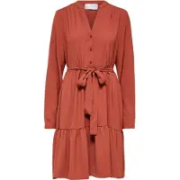 Selected Mivia Long Sleeve Short Dress Rouge 36 Femme