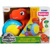 Toomies Jurassic Park T-rex Grabs And Pushes Jaune Enfants
