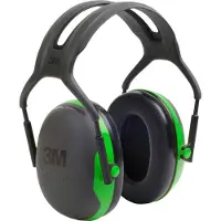 Peltor Casque de protection auditive Peltor X1 - Atténuation moyenne - Noir et vert - SNR 27 db