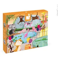 Janod Tactile A Day At The Zoo Puzzle 20 Pieces Multicolore 20 Enfants
