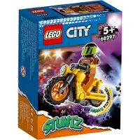 LEGO 60297 City Stuntz Power-Stuntbike, set avec moto à volant et minifigure de Wallop, jouet pour enfants à partir de 5 ans