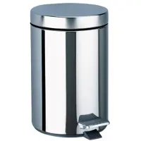 Delabie Delbie Corbeille ronde à pédale, 2x2 pcs. 3l inox poli brillant