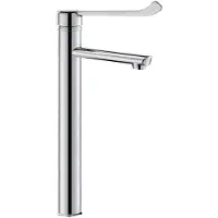 Delabie Robinet de mélange EHM pour robinet de lavabo, bec pivotant haut H305 L140, levier hygiénique