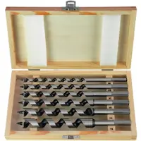 Projahn Jeu de mèches à serpentin, acier CV, 6 pièces, queue 6 pans, Ø 10-12-14-16-18-20 mm, longueur 230 mm, en cassette bois