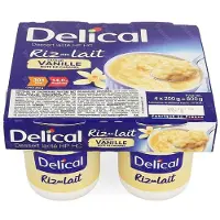 Delical Riz au Lait Vanille 4x200 g Purée