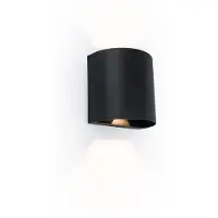 Lutec Applique noire Gemini Beams conception ronde