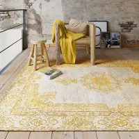 FRAAI Tapis vintage | Dreams Jaune Ocre | 240x340cm | Jaune | Rectangulaire | Tapis