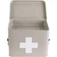Present Time Armoire de premiers secours petite 21.5 x 16 cm, gris mat