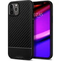 Spigen Armure centrale (Apple iPhone 12 Pro Max), Coque pour téléphone portable, Noir