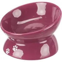 Trixie Bol Ergonomique - Trixie - Surélevé - 0,15 L - Ø 13 Cm - Céramique Bordeaux