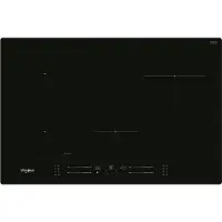 Whirlpool WL S3777 NE, Noir, Encastrable, 77 cm, Plaque de cuisson à induction avec zones, vitrocéramique, 4 zones/zones